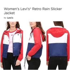 🥳FINAL PRICE👍🌧🧥 NWT‼️ Levi's brand Lightweight Crop Retro Rain Slicker